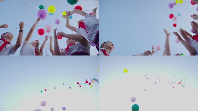 儿童放飞气球