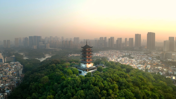 航拍南海千灯湖 航拍佛山 佛山南海区