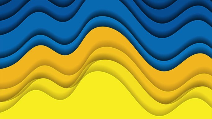 明亮的蓝黄色材质波浪抽象优雅的运动背景