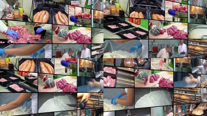食品生产-多屏幕视频