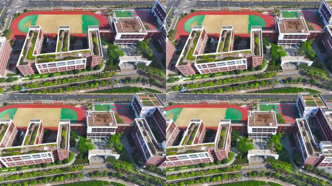 4K航拍深圳市光明区理创实验学校3
