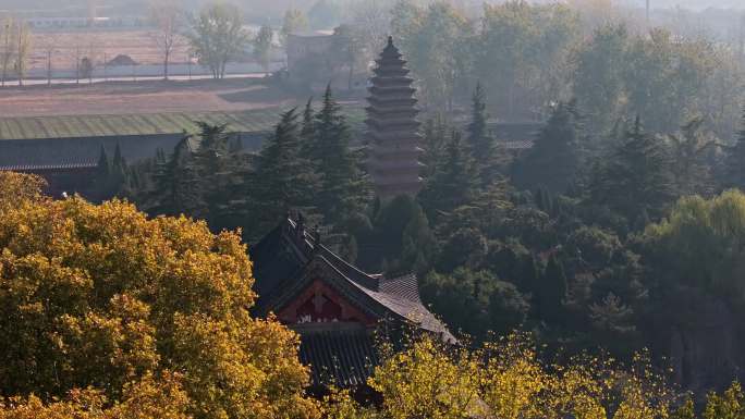 航拍洛阳白马寺