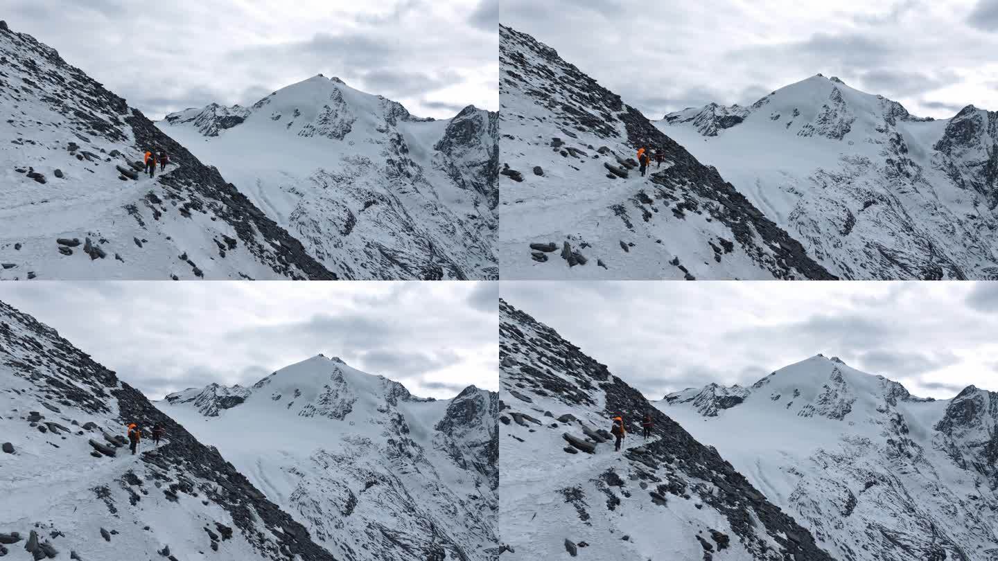 登顶雪山航拍