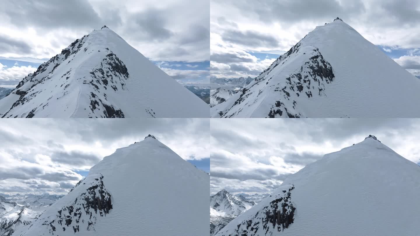 登顶雪山航拍