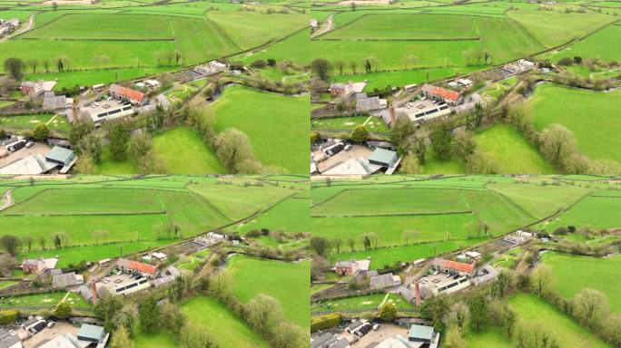鸟瞰图中的磨坊在克拉夫米尔斯村巴利米纳县北爱尔兰安特里姆