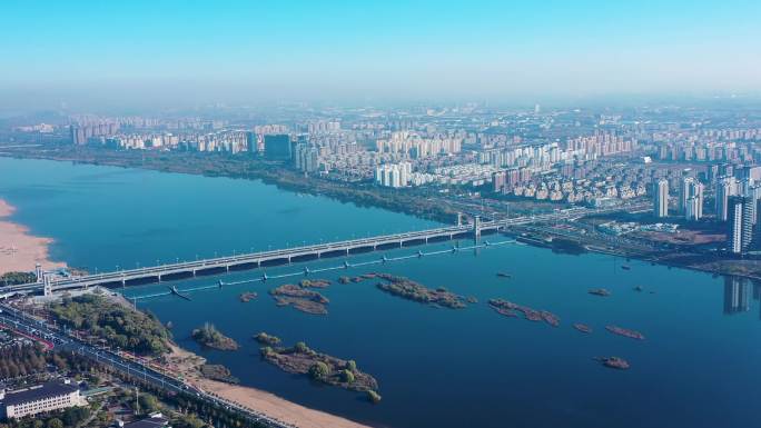 4K航拍临沂城市风景