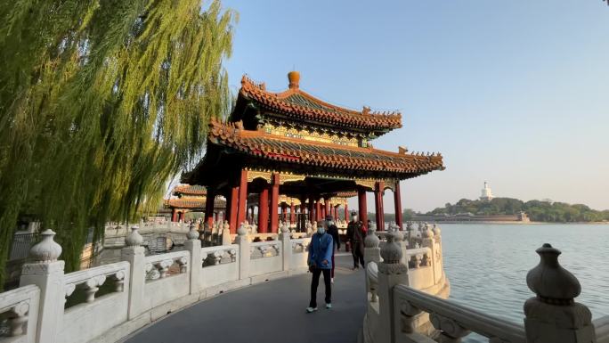 北京北海公园皇家园林北海公园亭子古建筑