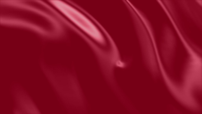 运动中的优雅:平滑的酒红色丝绸的慢动作波浪，传达宁静的奢华。3D无缝循环