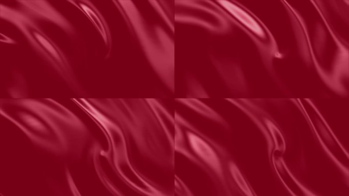 运动中的优雅:平滑的酒红色丝绸的慢动作波浪，传达宁静的奢华。3D无缝循环