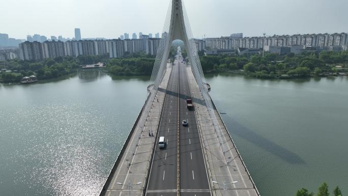 江苏省张家港沙洲湖大桥航拍