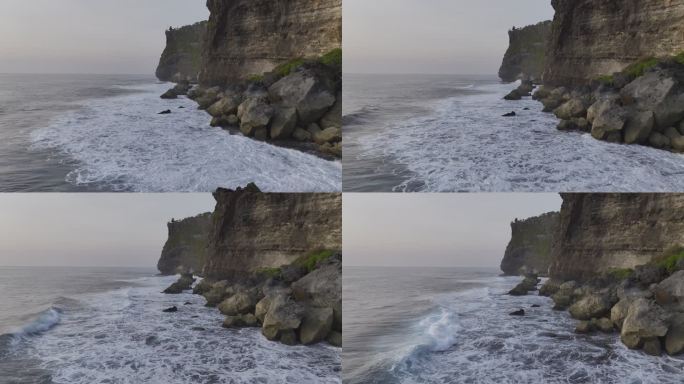HDR印尼巴厘岛情人断崖海滨自然风光航拍