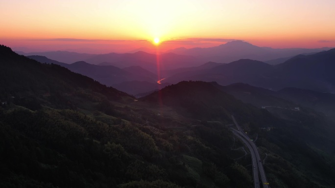 唯美夕阳系列航拍素材