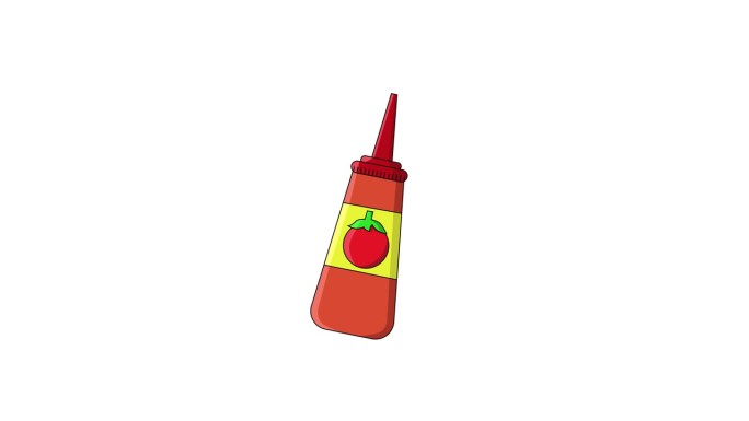 番茄酱瓶图标的动画视频