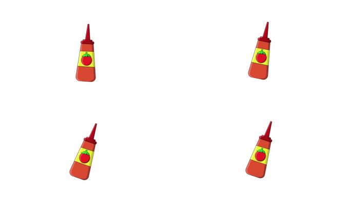 番茄酱瓶图标的动画视频