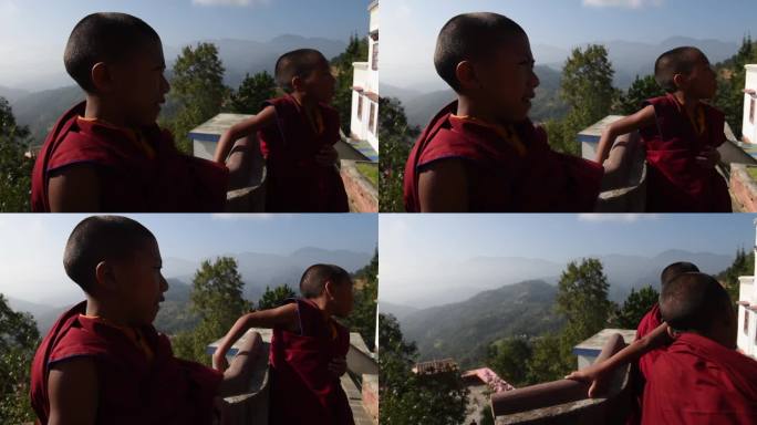 尼泊尔南摩布达创古寺喇嘛