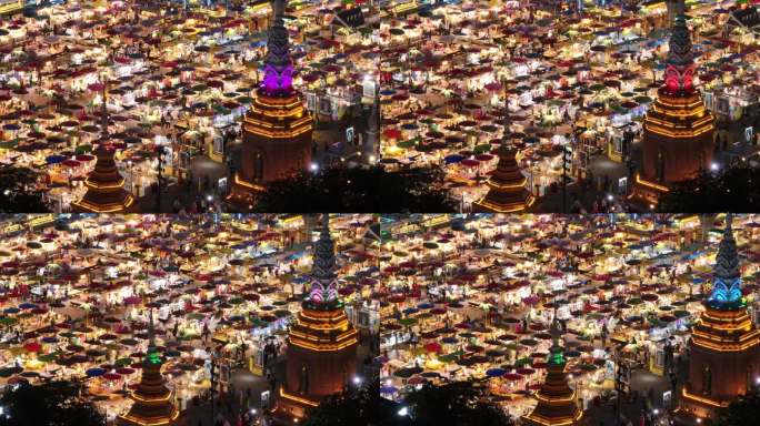 云南西双版纳告庄星光夜市夜景