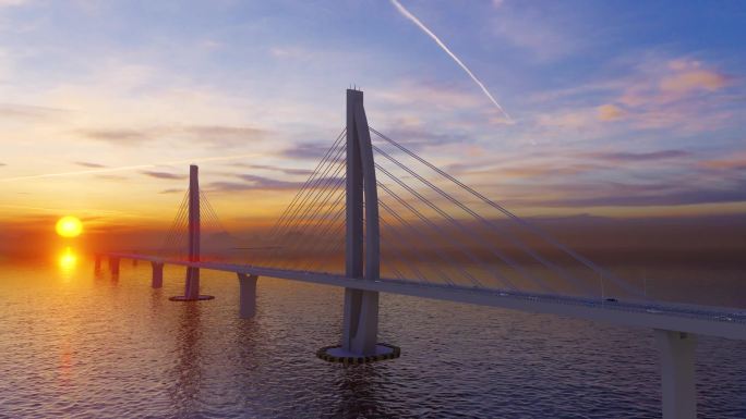 4K延时港珠澳大桥日出 中国桥梁超级工程
