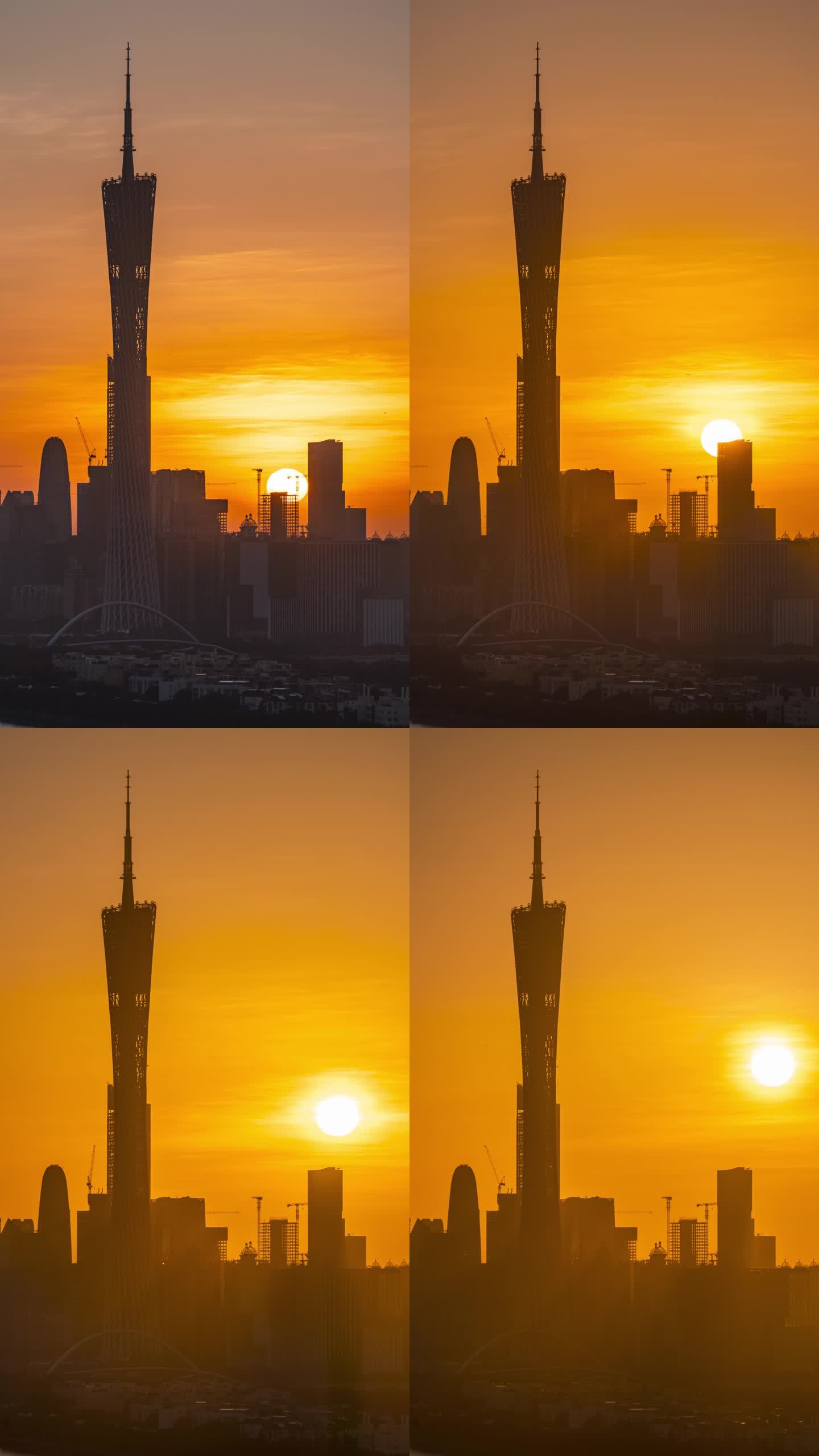 广州塔与琶洲西区日出（竖幅4K延时）