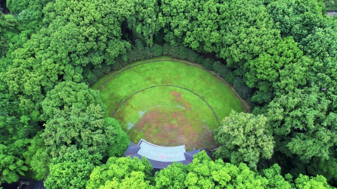 航拍武汉旅游5A级东湖景区绿化草坪环境