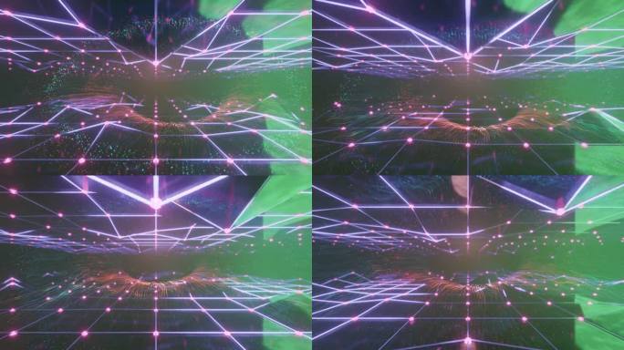 数字抽象技术环境镜像对称合成线条光束光线