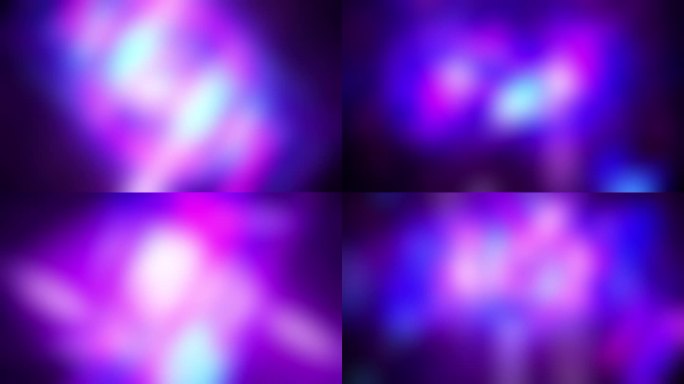 抽象环粉紫蓝模糊光漏运动效果的背景。4K优雅的动态壁纸循环背景过渡视频，预设视频，效果视频。