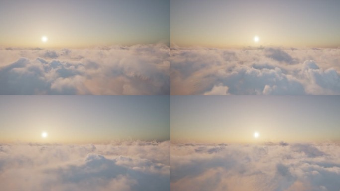 【带通道】4k阳光云海体积云穿梭