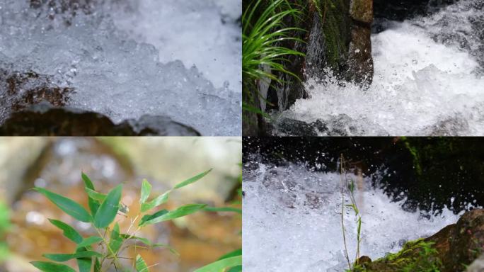 唯美河边流水河流河水小溪大自然风景风光山