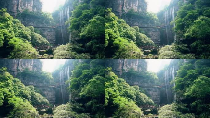 4K自然风光三峡大瀑布实拍视频