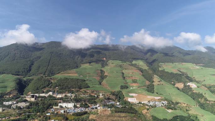 云南临沧农村 大山航拍