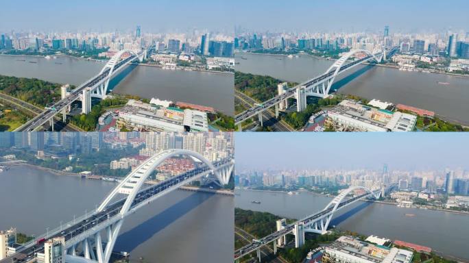【4K】上海卢浦大桥延时航拍宣传片