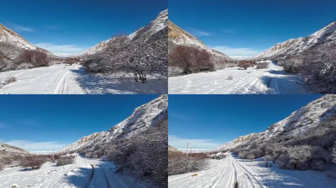 雪后进入冬山峡