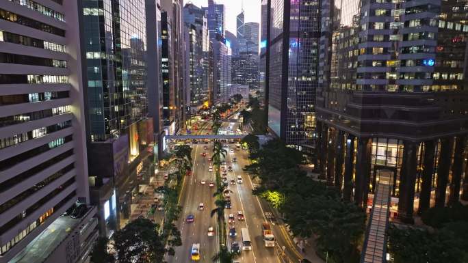 香港维多利亚港夜景延时