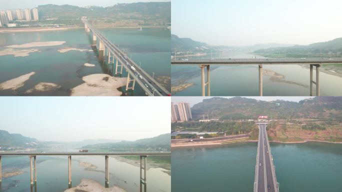 江津长江公路大桥航拍