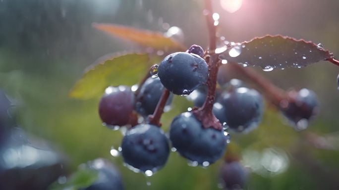 蓝莓视频素材展示模版