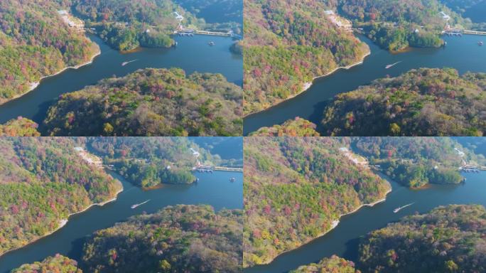 武汉木兰天池风景区深秋风光