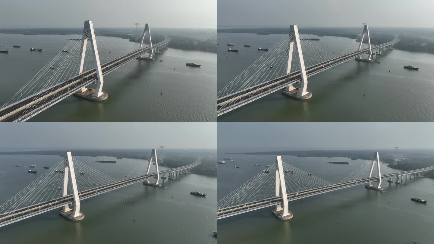 文昌清澜大桥航拍4k视频