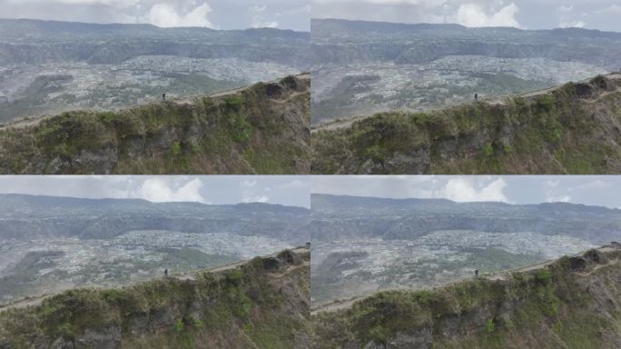 HDR印尼巴厘岛巴图尔火山航拍自然风光