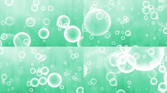 抽象彩色气球球体球动画视频，4K分辨率，动画气球随机移动，闪亮的圆圈，运动图形背景，泡泡魔术。