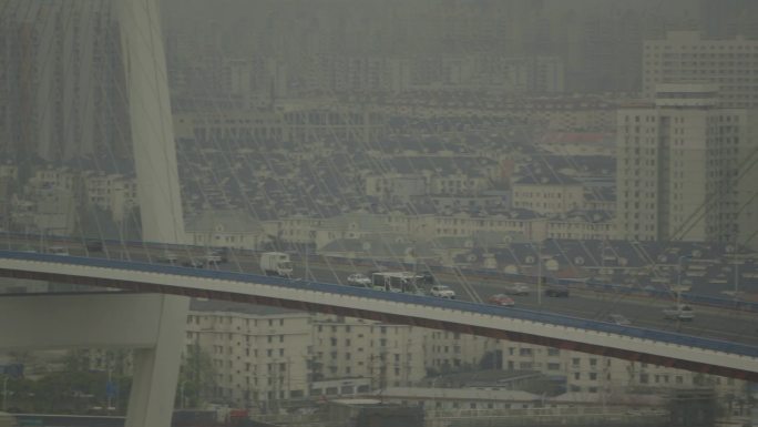 上海立交桥 立交桥车流 城市交通