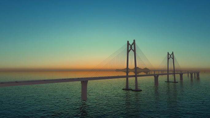 港珠澳大桥 太阳升