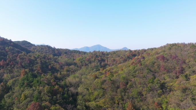 武汉木兰天池风景区深秋风光