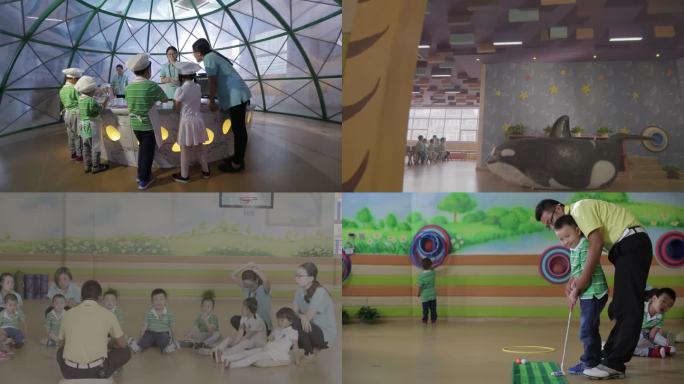 【4K】幼儿园教室生活 儿童娱乐校园