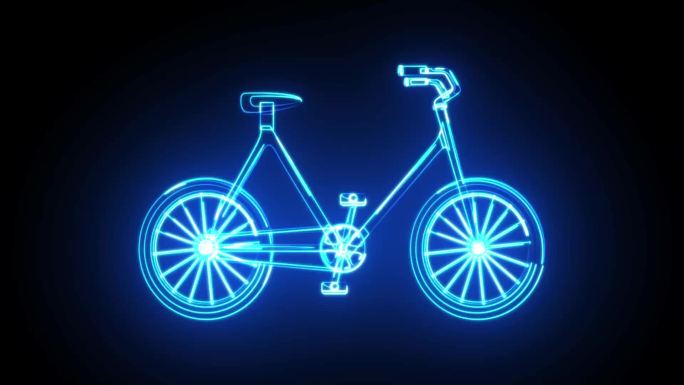 自行车描边发光
