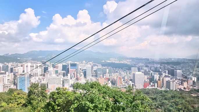 韩国首尔南山塔索道爱情锁4K60帧