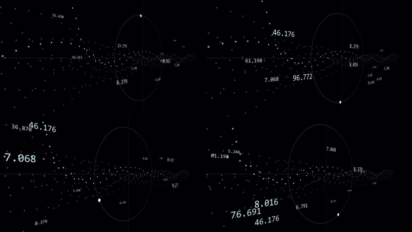 PNGα。摘要数字点线粒子数据背景连接技术概念。