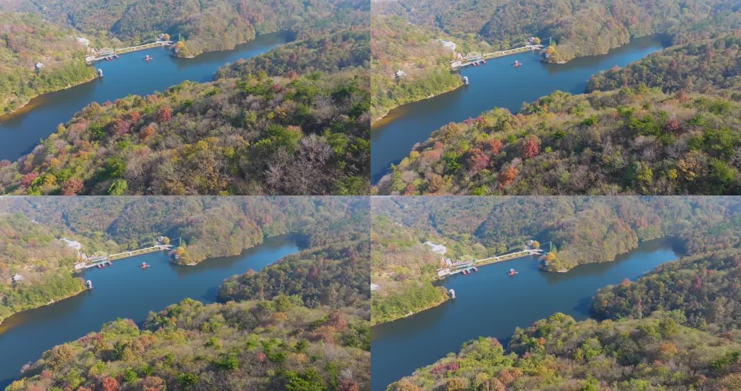 武汉木兰天池风景区深秋风光