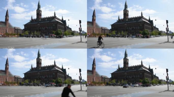 哥本哈根市政厅录像，丹麦，欧洲