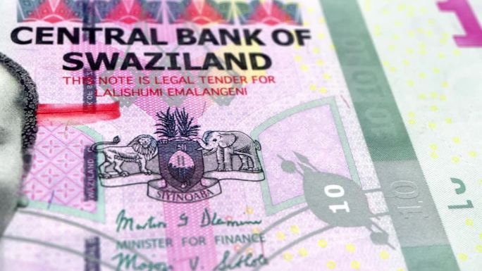 Eswatini Swazi Lilangeni 10张钞票，10张斯威士兰Lilangeni，斯威