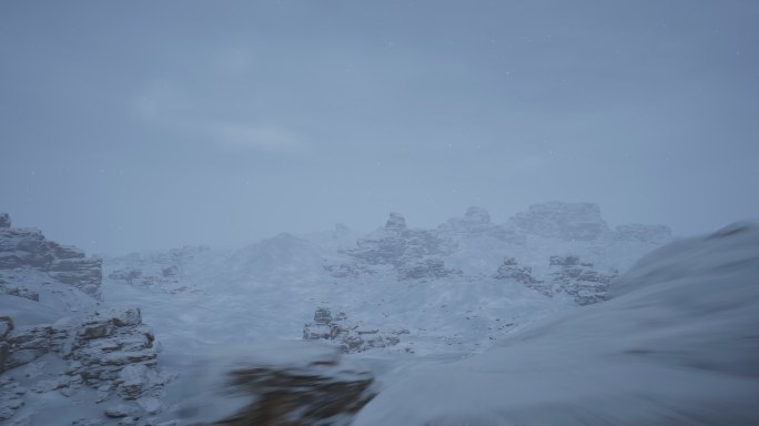 4k雪原峡谷雪山穿梭⑧