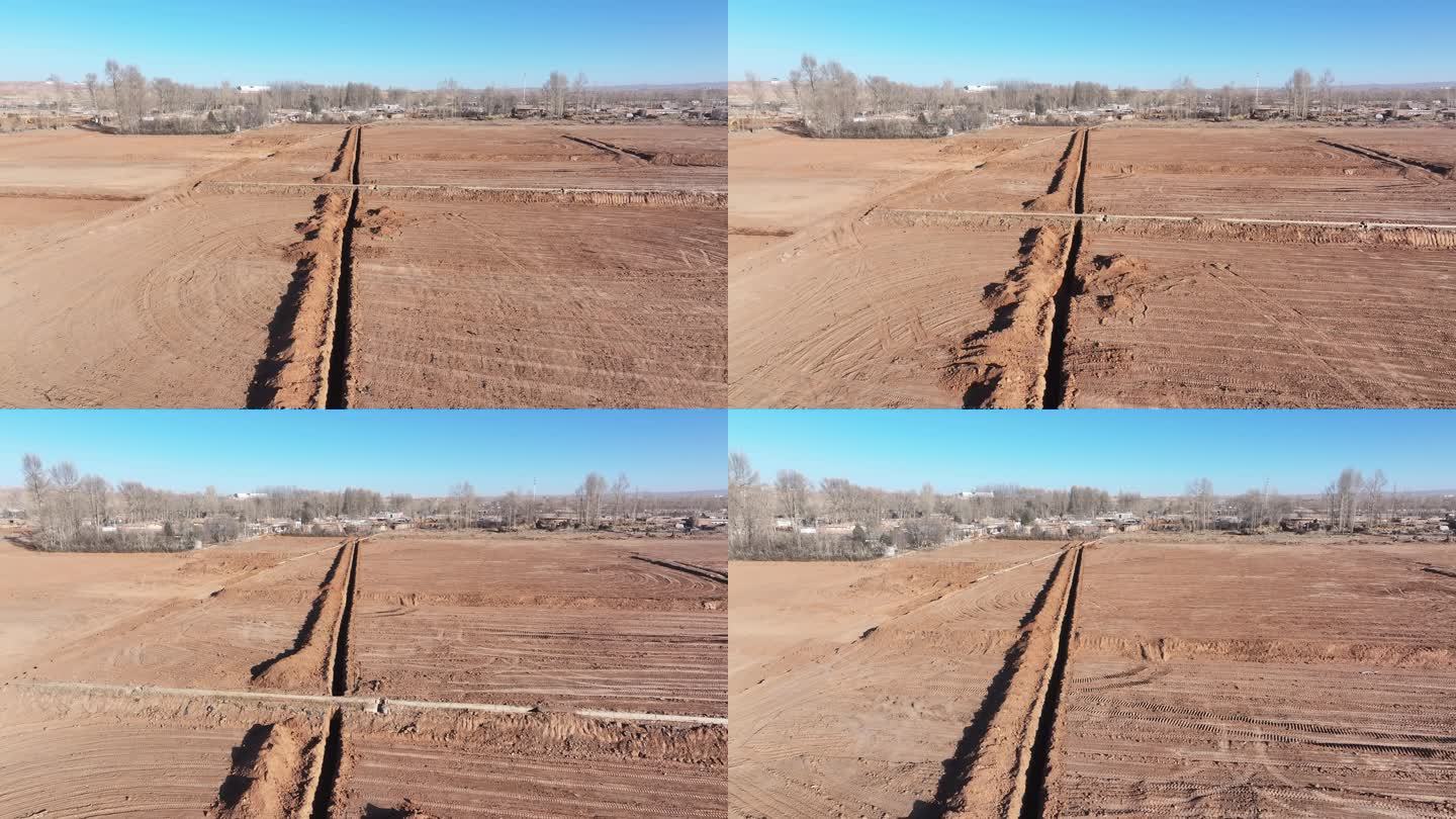 乡村振兴 高标准农田 农田浇水管道 施工
